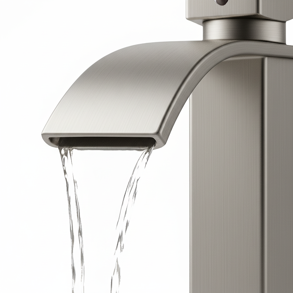 Single Handle Bathroom Faucet Lavatory Faucet Stainless Steel Single Hole-TP, Brushed Nickel