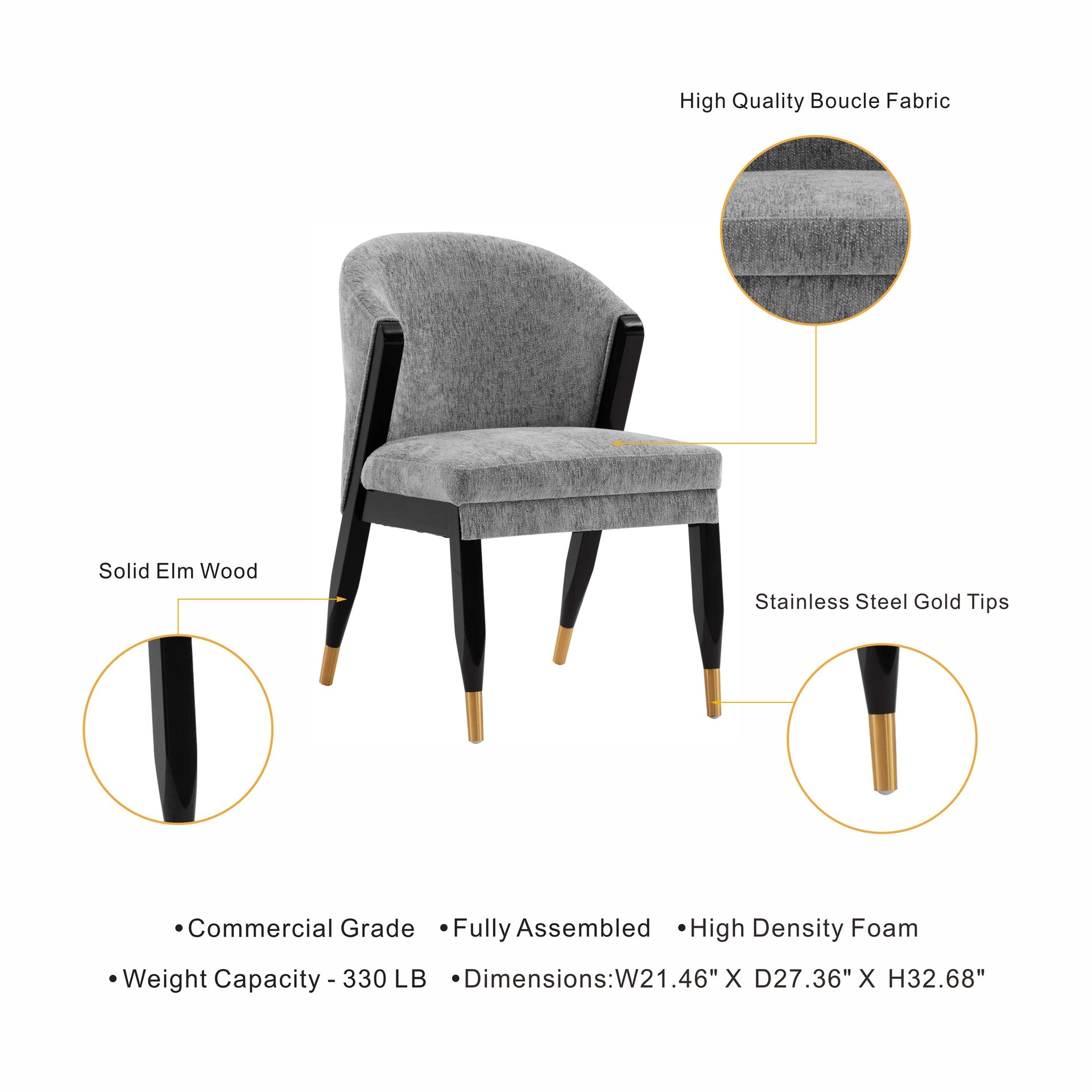 Dining Chair in Gray
