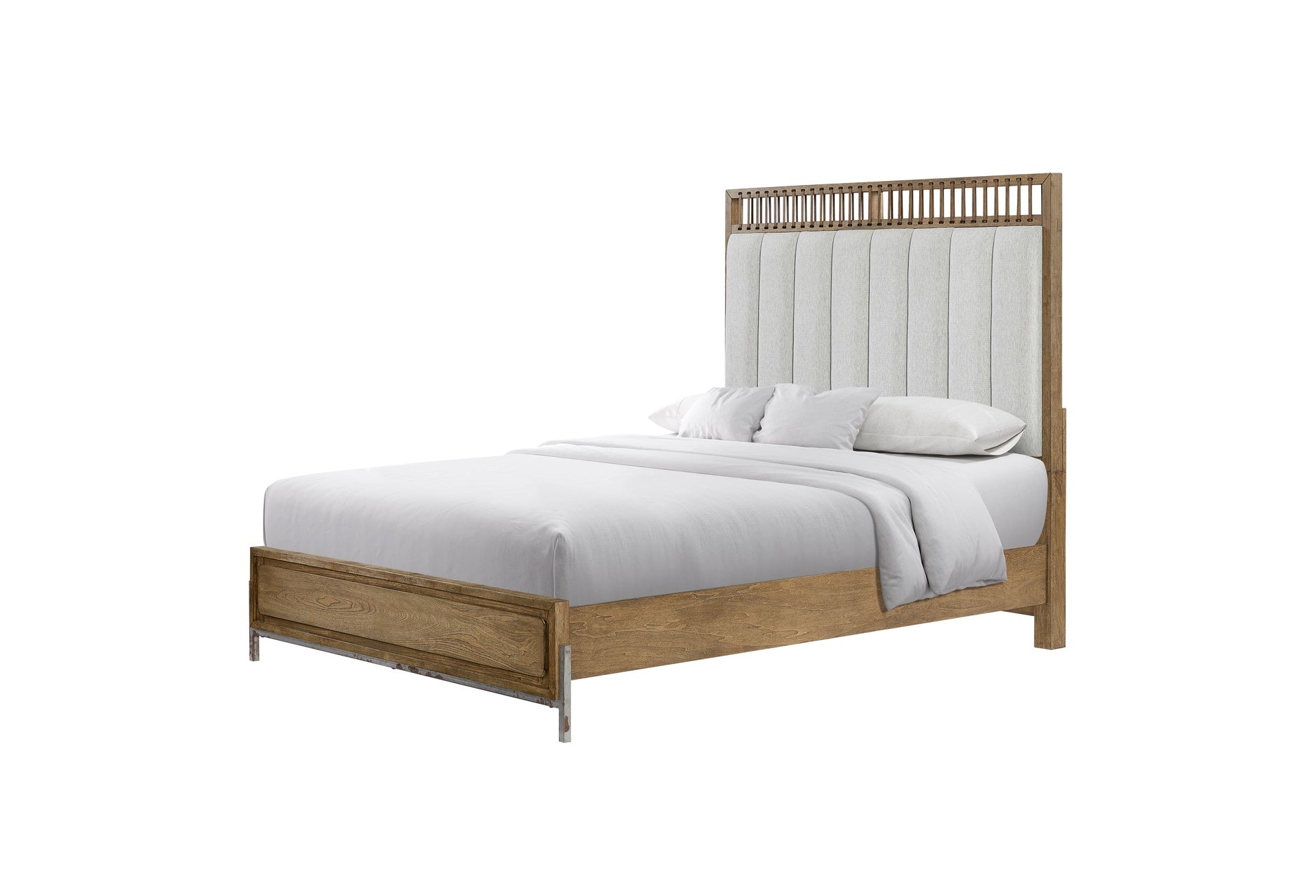 Queen Upholstered and Strap Panel Bed