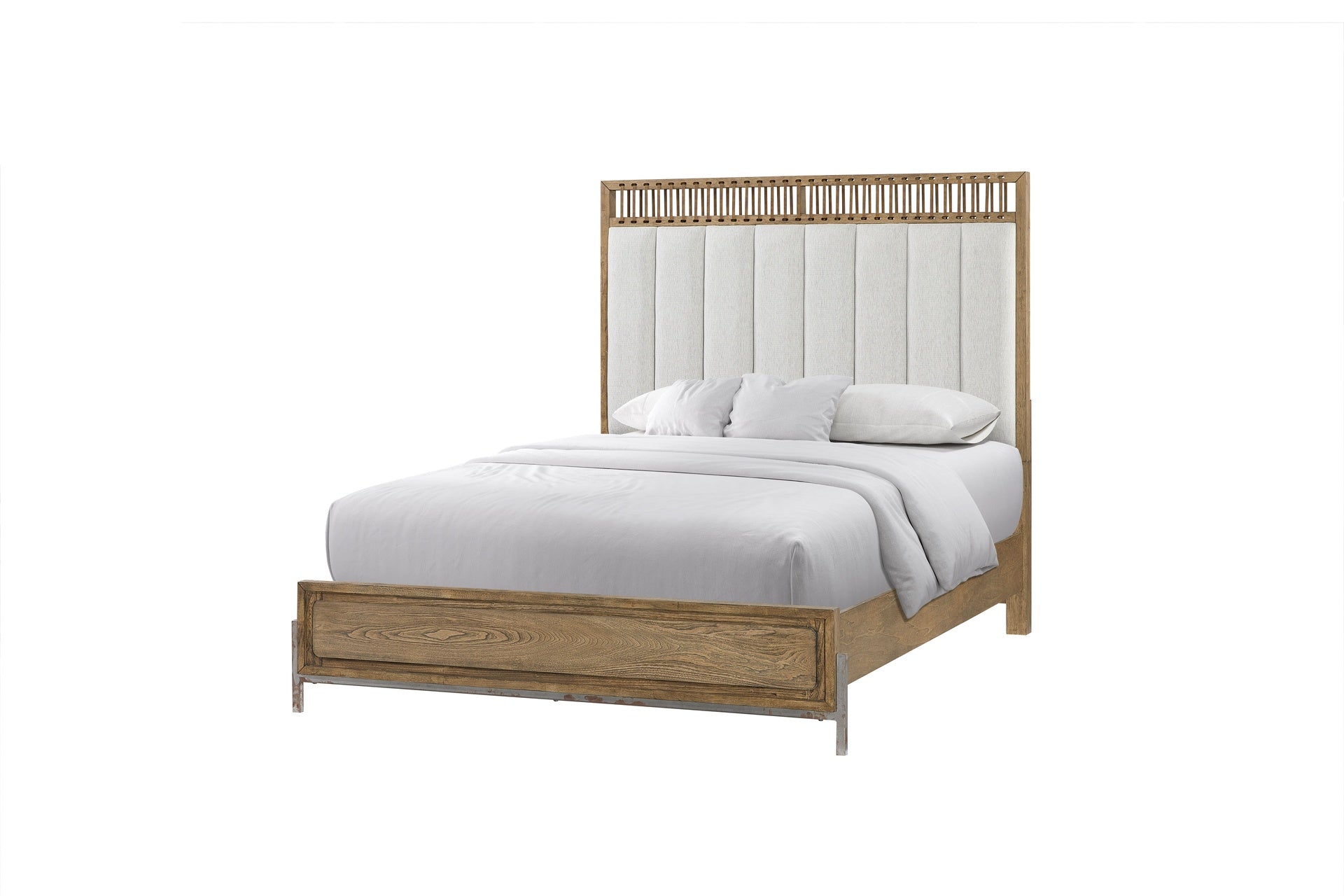 Queen Upholstered and Strap Panel Bed