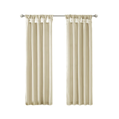 Twist Tab Lined Window Curtain Panel Champagne 50x95"