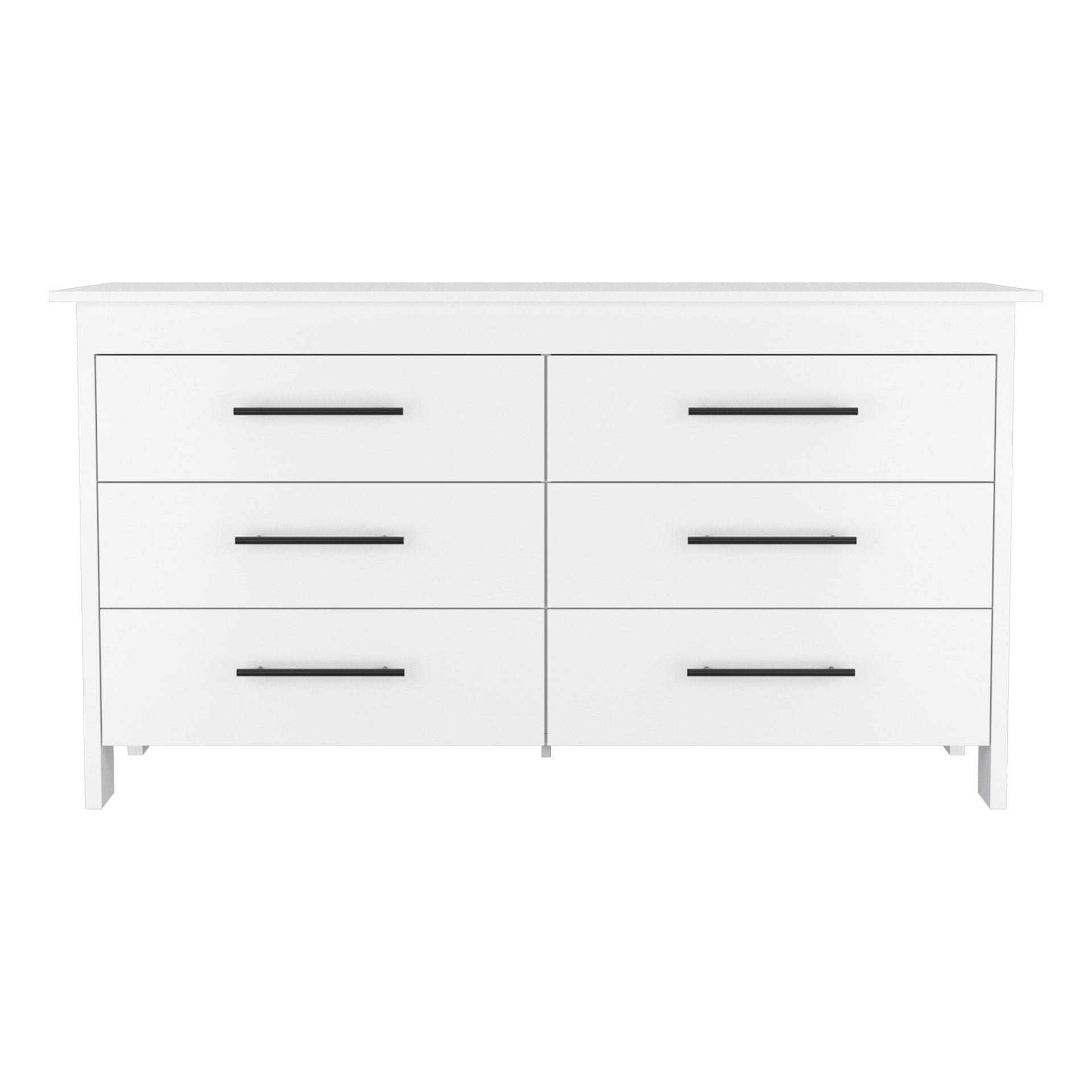 6 Drawer Double Dresser Wezz, Bedroom, White