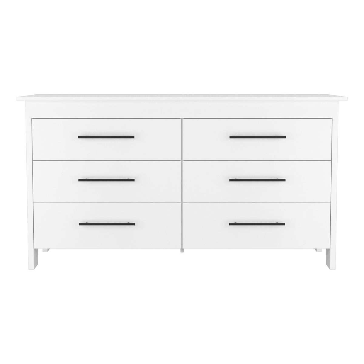 6 Drawer Double Dresser Wezz, Bedroom, White