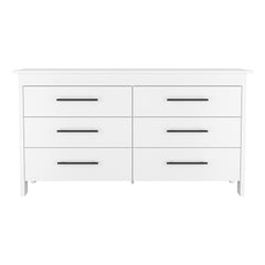 6 Drawer Double Dresser Wezz, Bedroom, White
