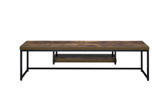 Bob Weathered Oak & Black Metal Finish TV Stand