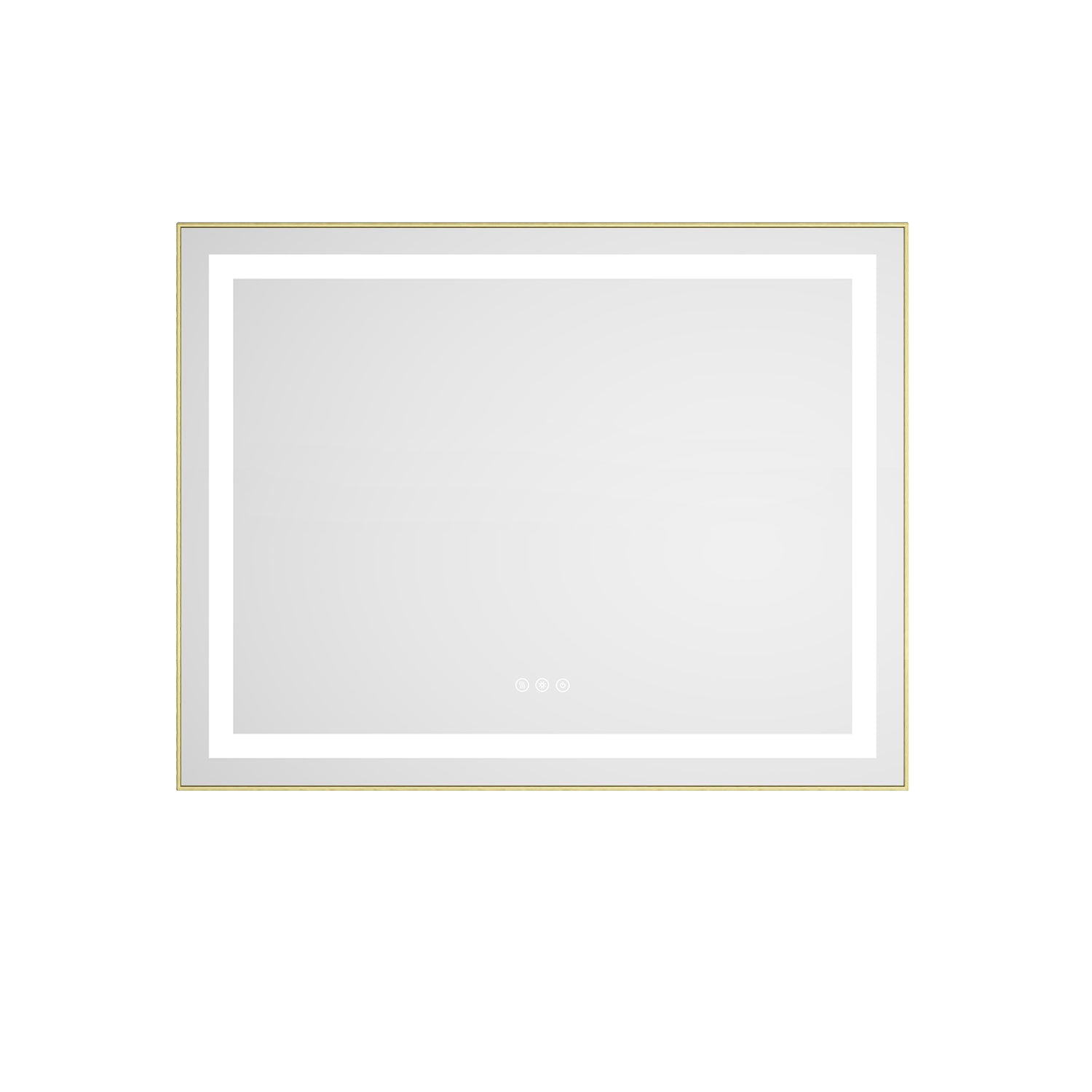 36 x 28 Inch LED Bathroom Mirror with Front and Backlight, Wall Mounted Vanity Mirror with Aluminum Frame, Anti-Fog, Memory, 3 Colors, Stepless Dimmable