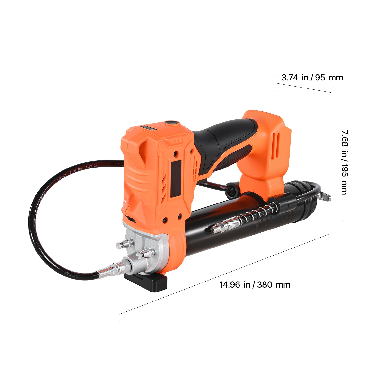 Cordless Grease Gun 80,000 PSI 20V Battery Operated Grease Gun (Tool Only)