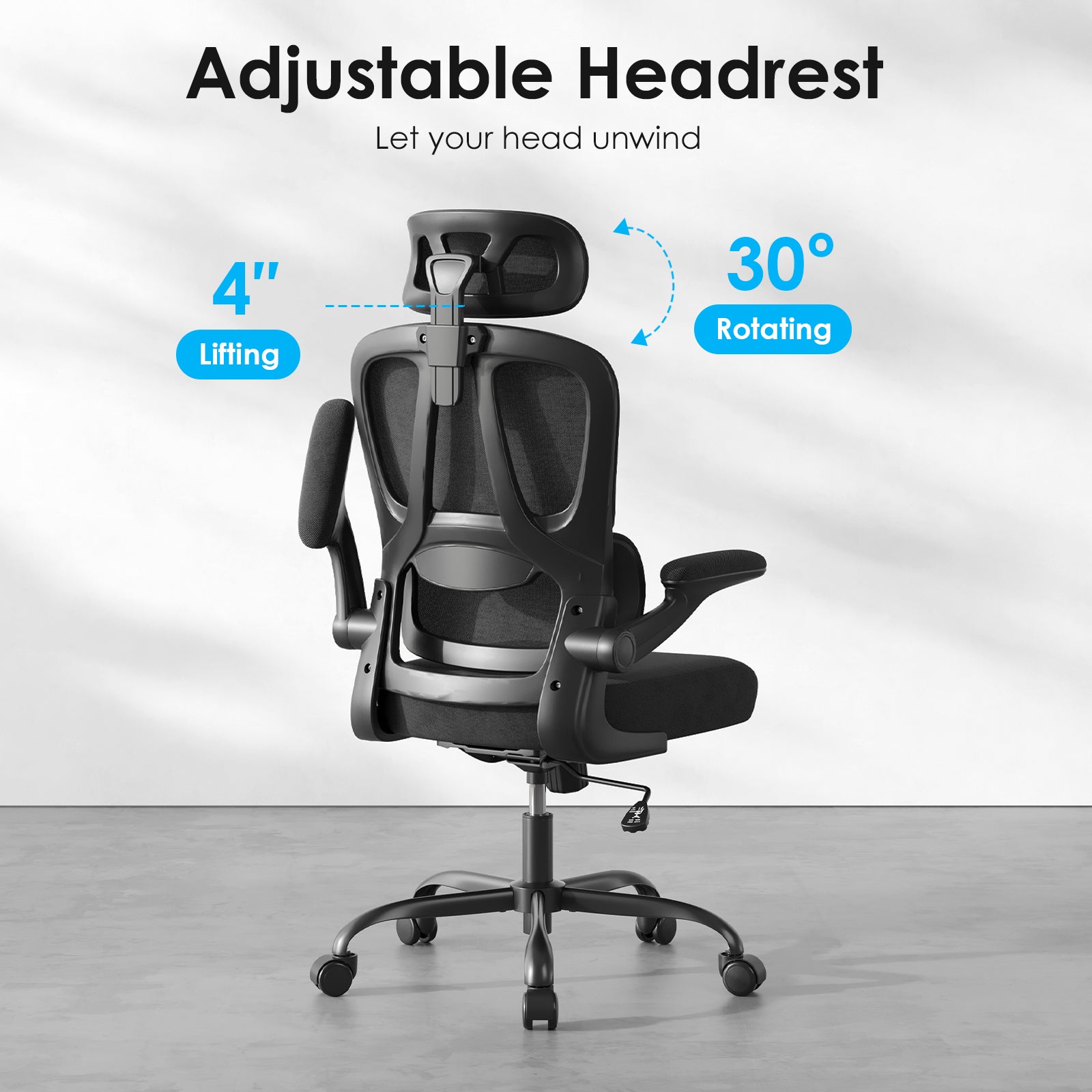 Ergonomic Office Chair, Desk Chair with Headrest and Lumbar Support, High Back Swivel Home Office Chair with Headrest for Home Office Bedroom, Gifts