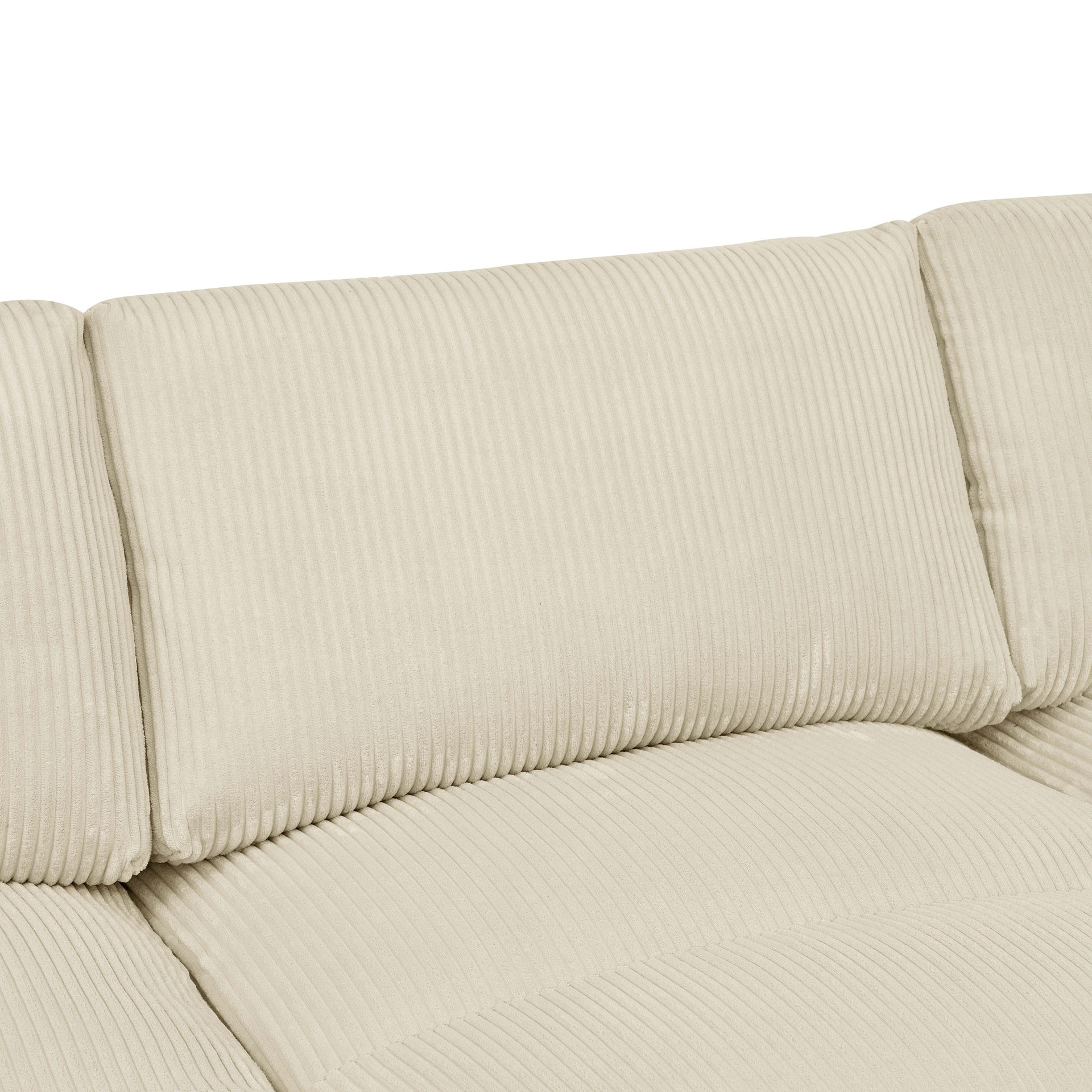 Large Arms Cordory Upholstered Modular Sectional with 2 Ottomans