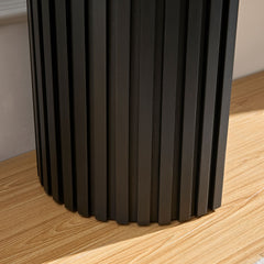 59.05'' Modern Console Table With Drawer for Entryway with Unique Vertical Stripe Design for Living Room Hallway Foyer Entrance Study,BLACK