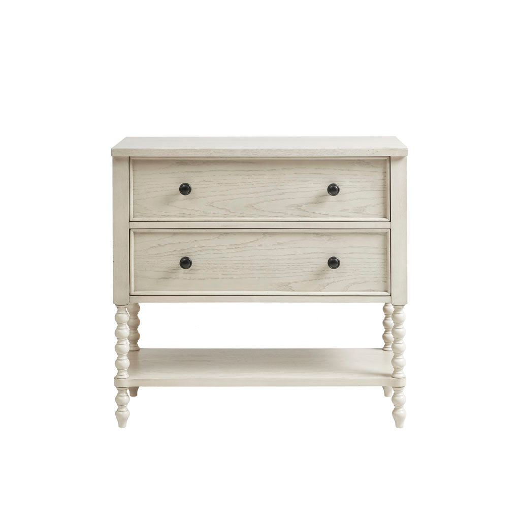 2 Drawer Accent Chest Antique Cream
