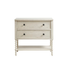 2 Drawer Accent Chest Antique Cream