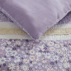 5 PCS Full/Queen Seersucker Comforter Set with Throw Pillows