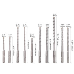 20pcs Impact Hammer Drill Bit Set,SDS Plus Drill Bit Set, Carbide Tipped,with Storage Case for Concrete, Stone, Brick