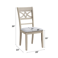 Ferris Antique Gray Finish Side Chair (Set of 2)