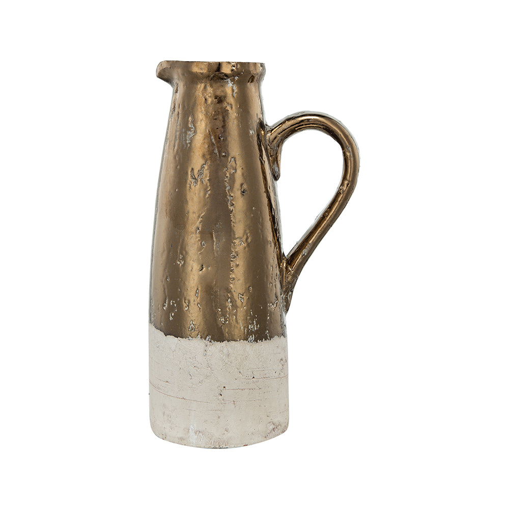 8.9" x 5.7" x 14.4"  Candia Terracotta Pitcher, Sienna Brown