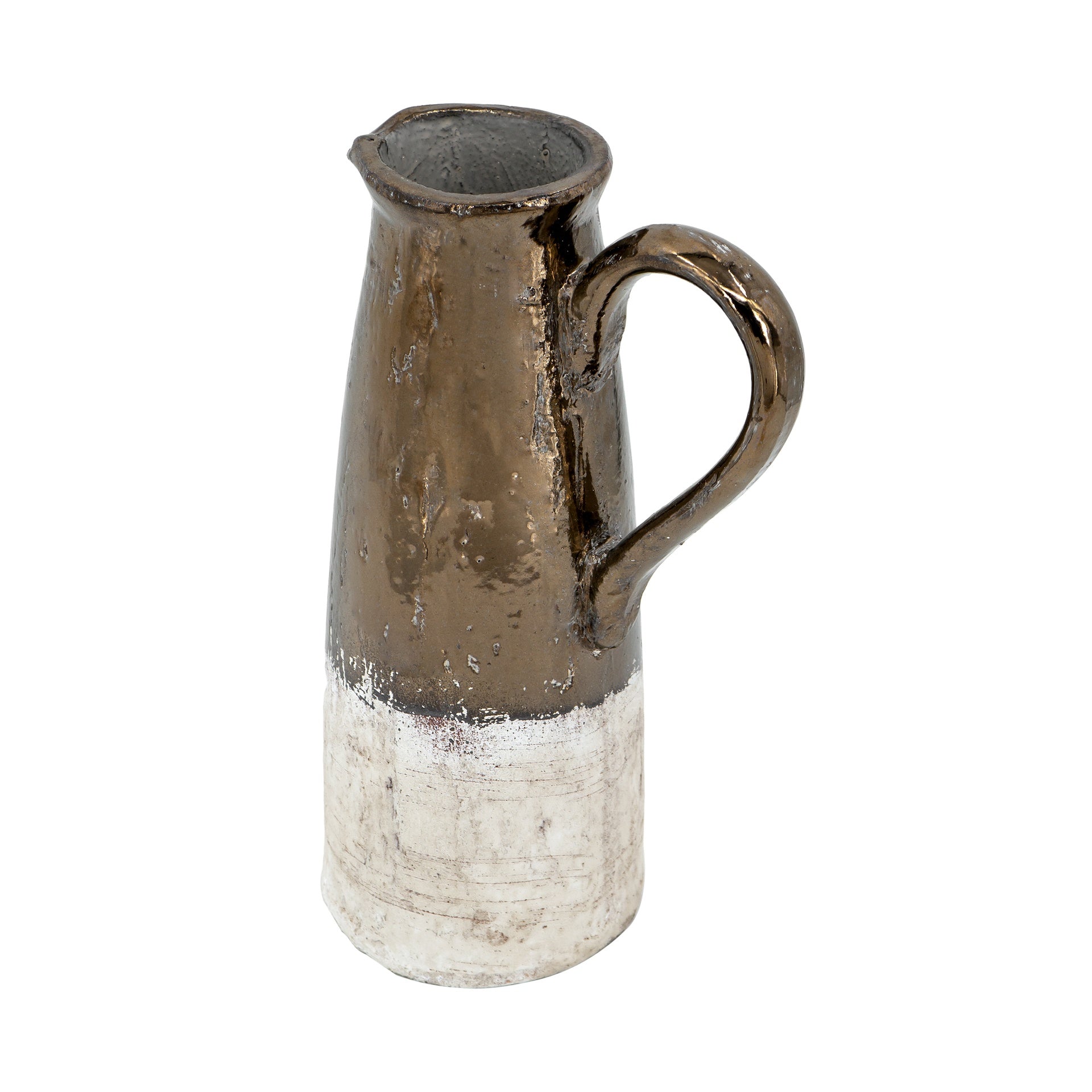 8.9" x 5.7" x 14.4"  Candia Terracotta Pitcher, Sienna Brown