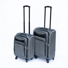 Two-piece suitcase suitcase set Oxford trolley case without password lock universal wheel  GRAY