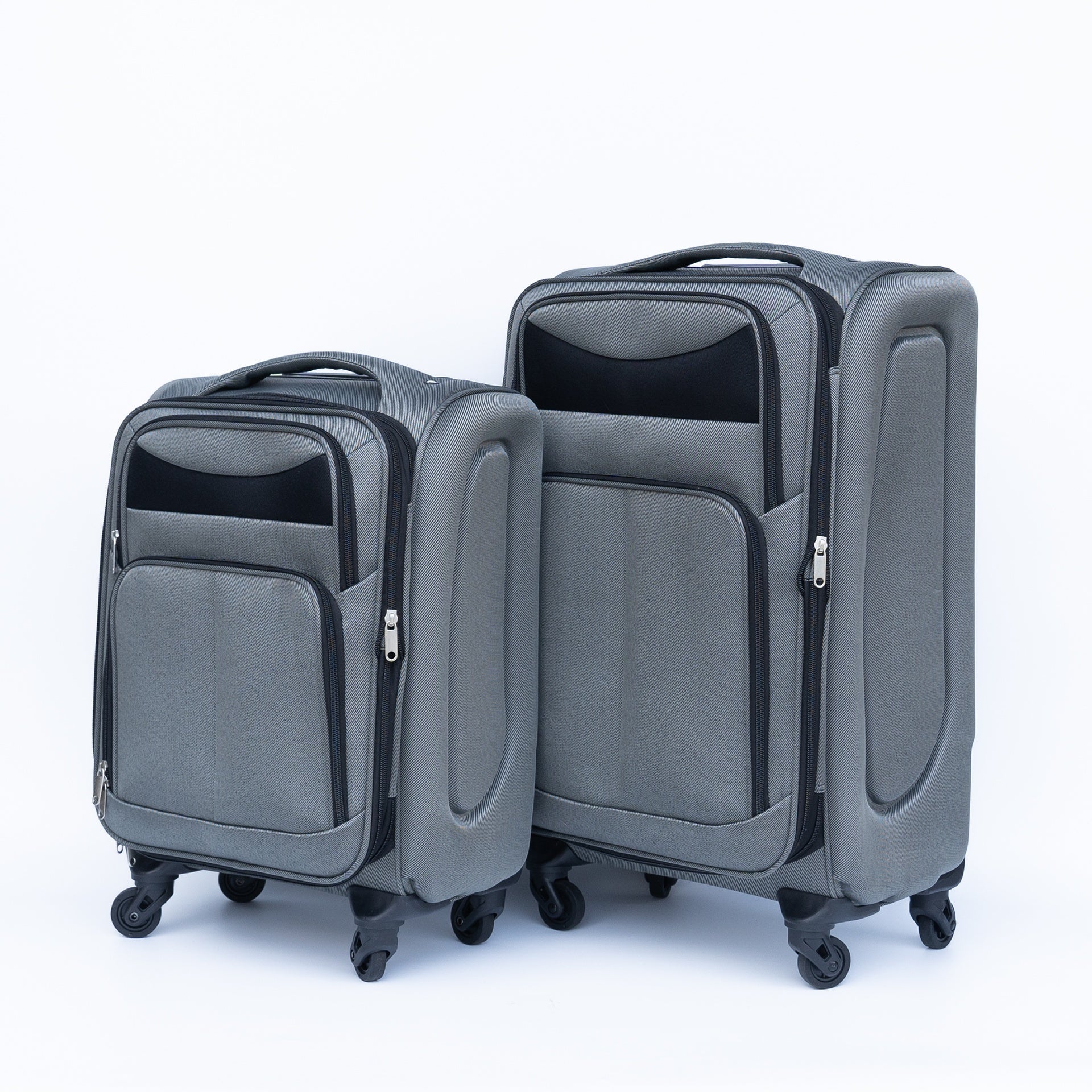 Two-piece suitcase suitcase set Oxford trolley case without password lock universal wheel  GRAY