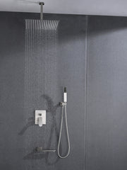 Ceiling Mounted Shower System Combo Set with Handheld and 16"Shower head