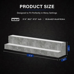 LED Lighted Liquor Bottle Display Shelf, 37 Inch Bar Display Shelf, DIY Illuminated Bottle Shelf with App & Remote Control, 2 Step Freestanding Holding Bottles for Home Bar, Party, Grey