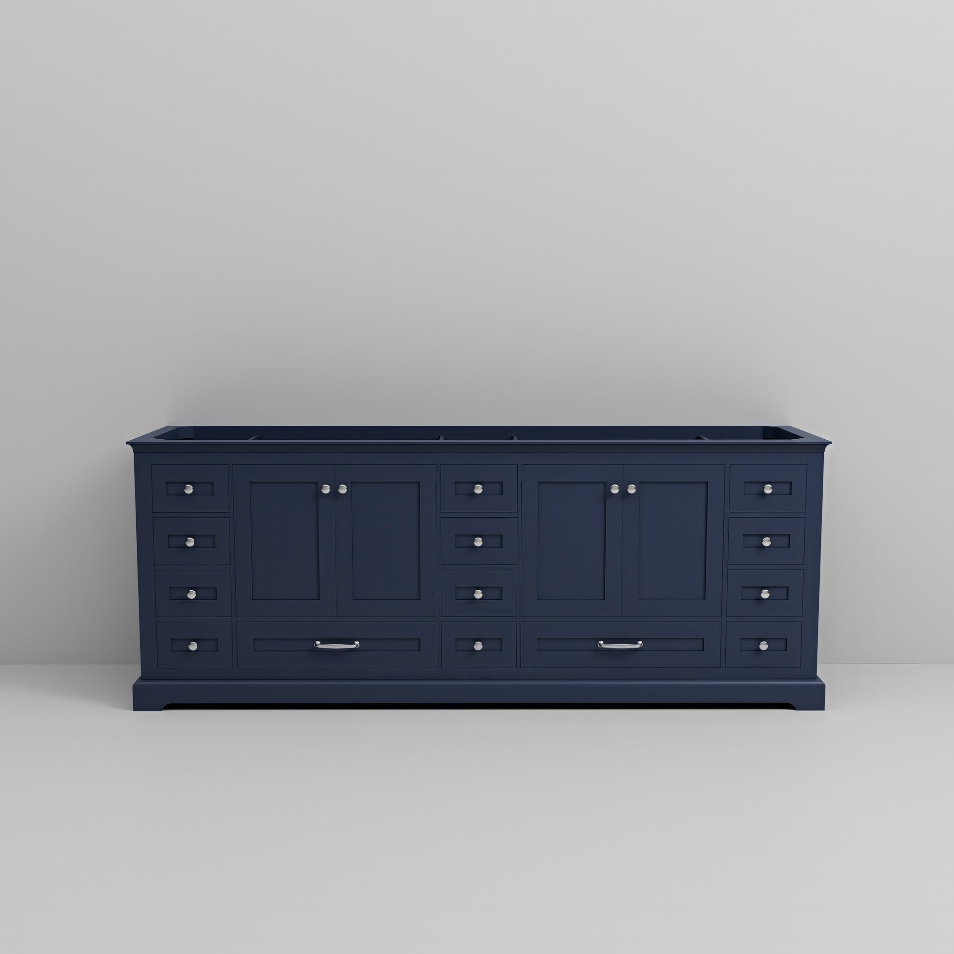Navy Blue Double Bath Vanity 84 in. W x 22 in. D