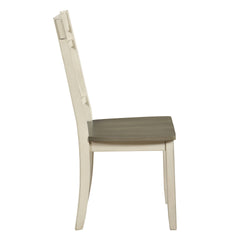 Modern Design Side Chairs 2pc Set Antique White Finish Wood Frame Classic X-Back Farmhouse Contemporary Dining Furniture