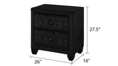 Sophia Modern style Night Stand Made With Wood In Black same asG150108575 (NJ inventory)