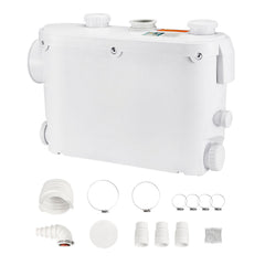 Macerator Pump 500W 29 GPM Flow 26 ft Head Lift Pump for Wall-Hung Toilet Sink