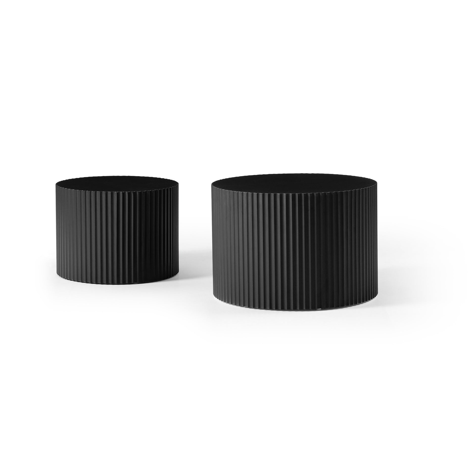 Nesting Table Set of 2, MDF Coffee Table set for Living Room/Leisure Area,Black(Same Sku:W876P252128)