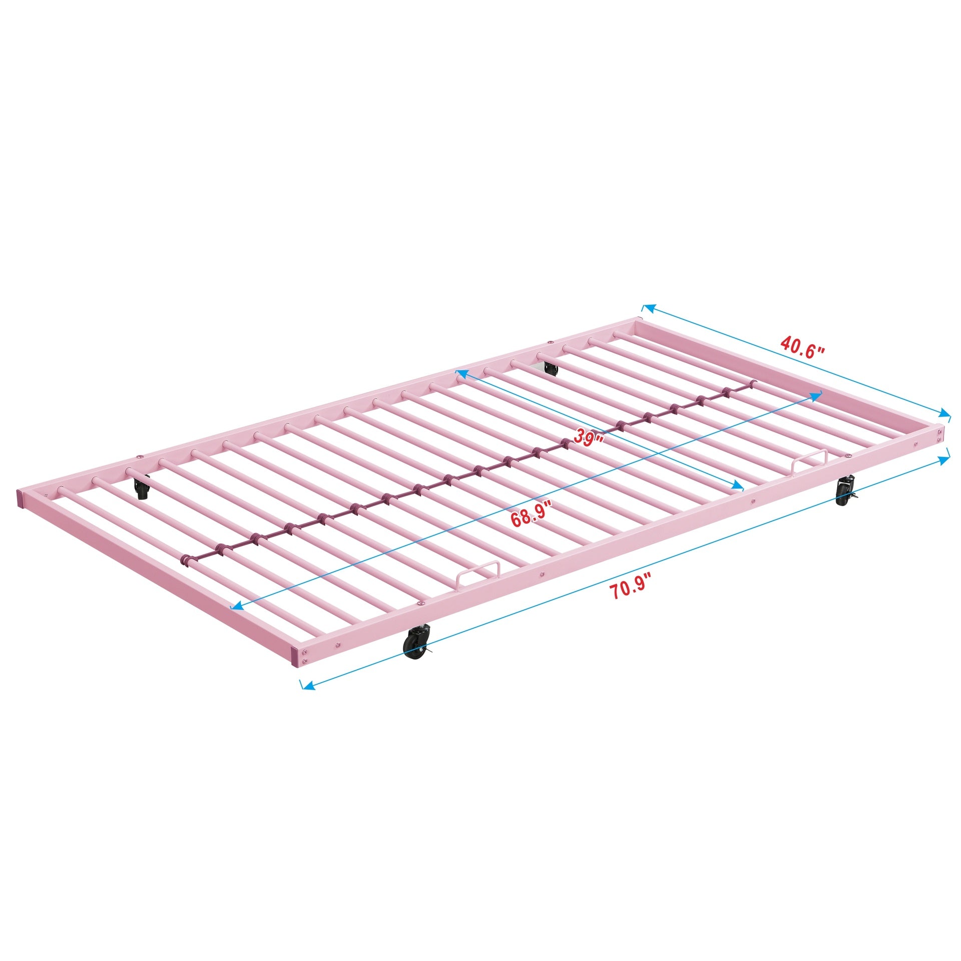 METAL Bunk Bed with trundle Pink