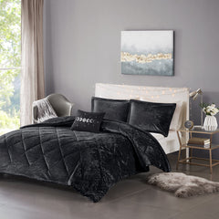 Twin/Twin XL Velvet Comforter Set with Throw Pillow