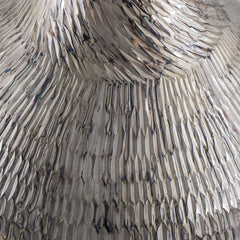 D9x10" Glass Silver Vase