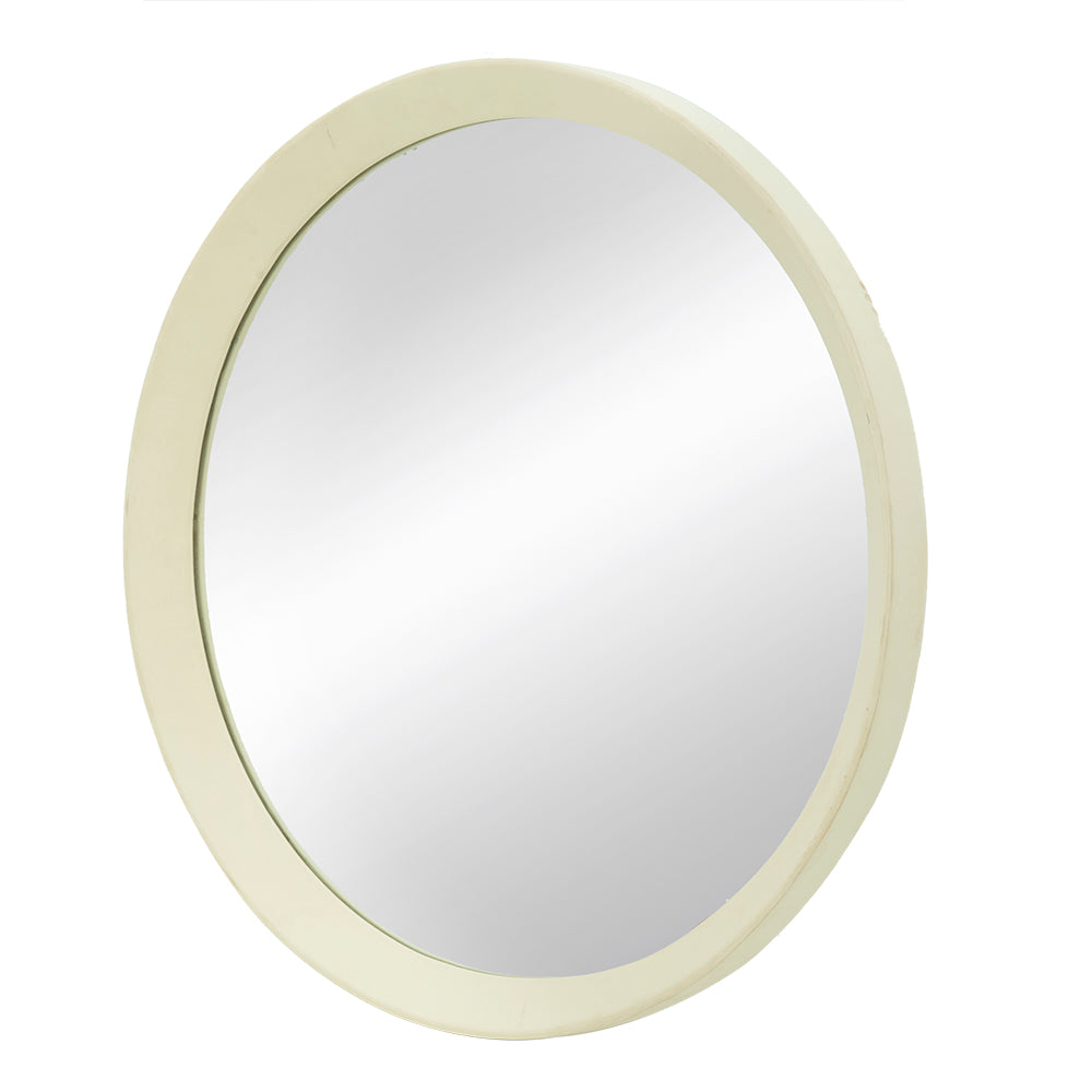 D20x1.5"Transitional Decor Style Mango Wood Wall Mirror Wall Decor with Frame of Solid Mango Wood for Bathroom,Entryway Console Lean Against Wall