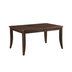 Formal Traditional 5pc Dining Set Table and Chairs Separate Extension Cherry Finish with Dark Walnut Inlay Wooden Furniture
