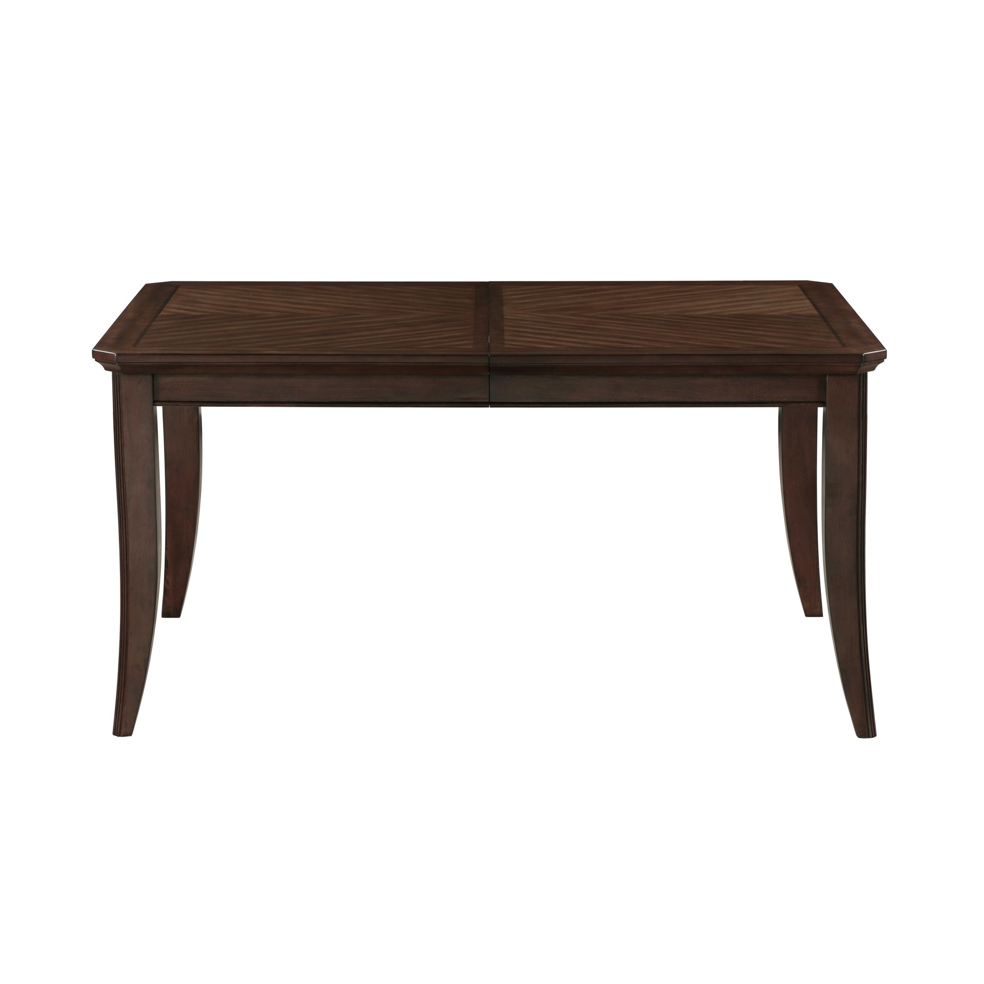 Formal Traditional 5pc Dining Set Table and Chairs Separate Extension Cherry Finish with Dark Walnut Inlay Wooden Furniture