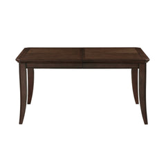 Formal Traditional 5pc Dining Set Table and Chairs Separate Extension Cherry Finish with Dark Walnut Inlay Wooden Furniture