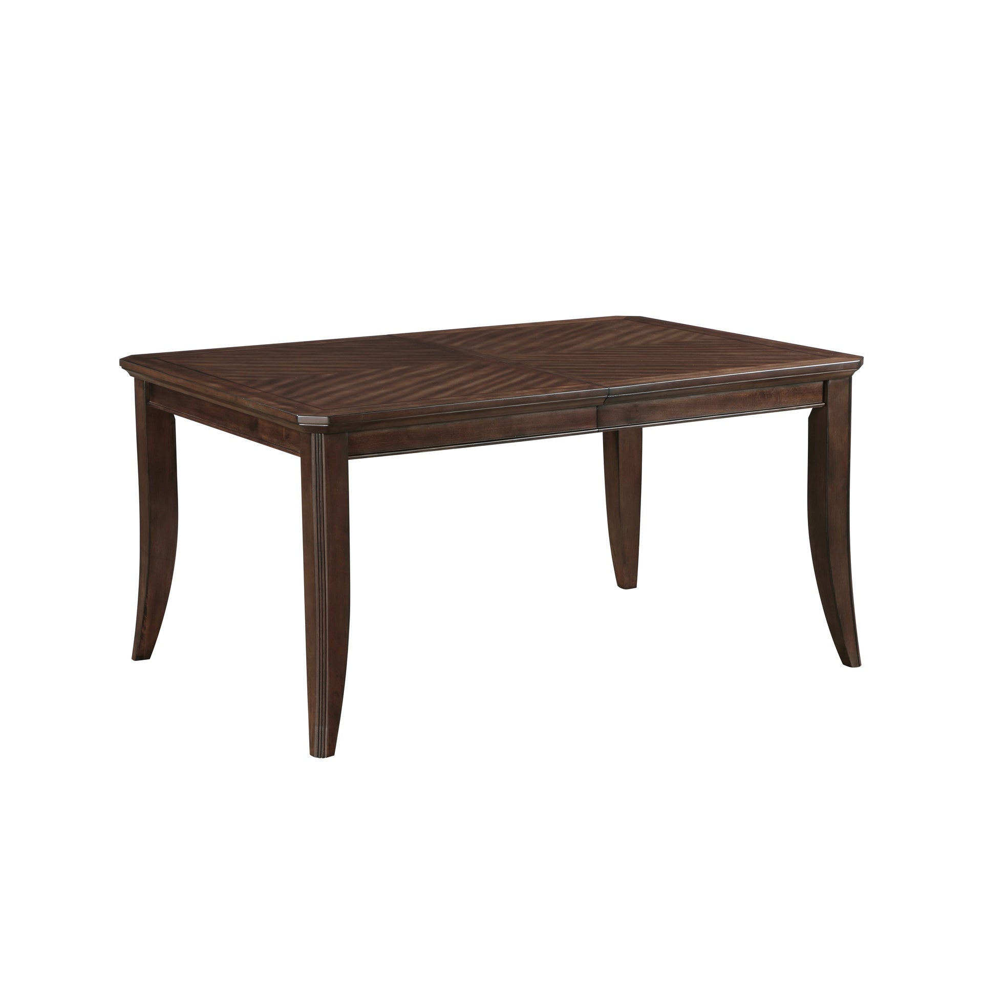 Formal Traditional 7pc Dining Set Table and Chairs Separate Extension Cherry Finish with Dark Walnut Inlay Wooden Furniture