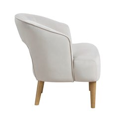 Luxury Home Unique Style Accent Chair Gray Velvet Plush Seat Solid Wood Legs Contemporary Living Room Furniture 1pc