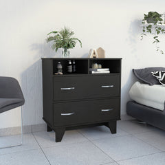 2-Drawer 2-Shelf Dresser Wenge