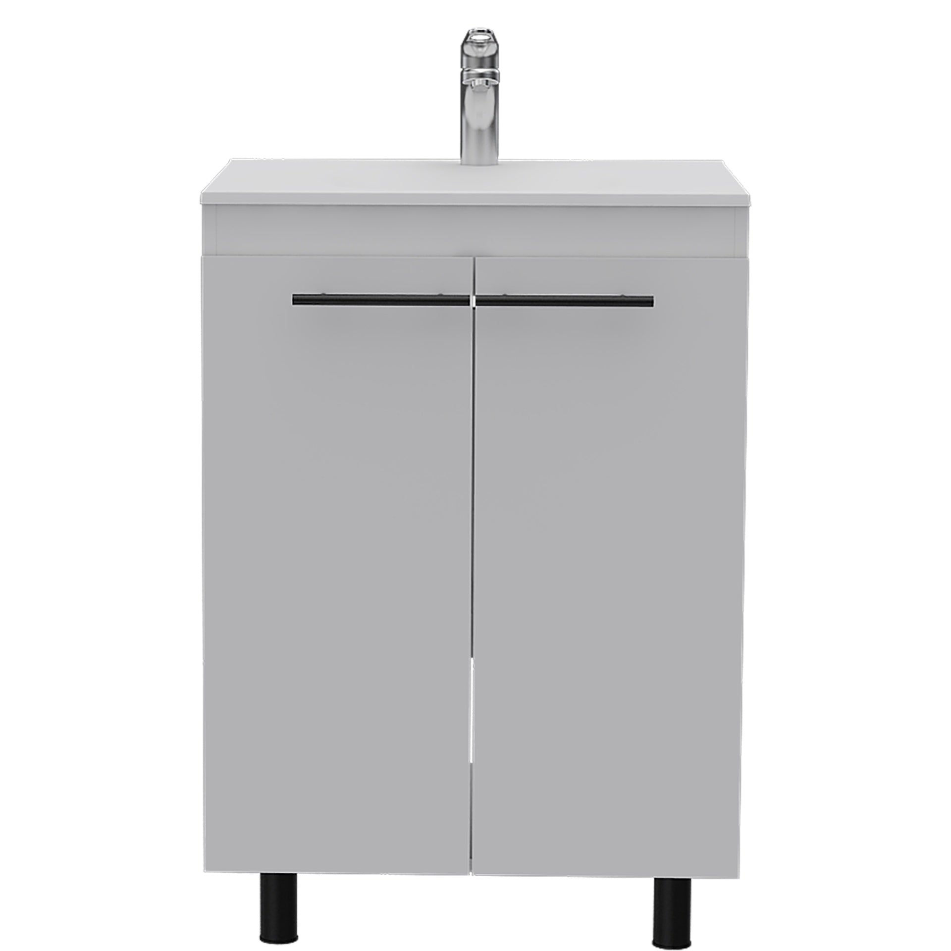 Selma 60" Freestanding Vanity Cabinet With Division