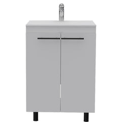 Selma 60" Freestanding Vanity Cabinet With Division