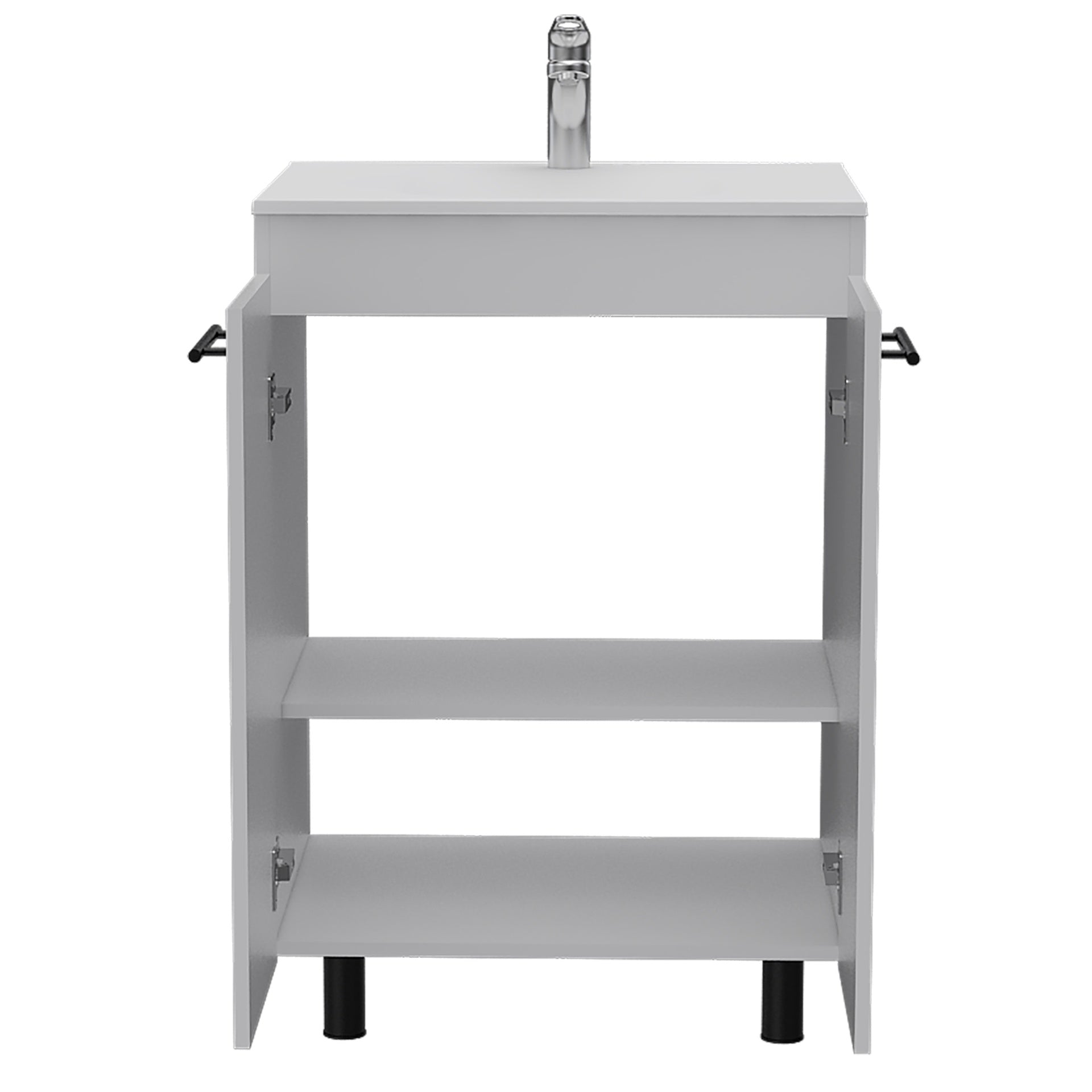 Selma 60" Freestanding Vanity Cabinet With Division