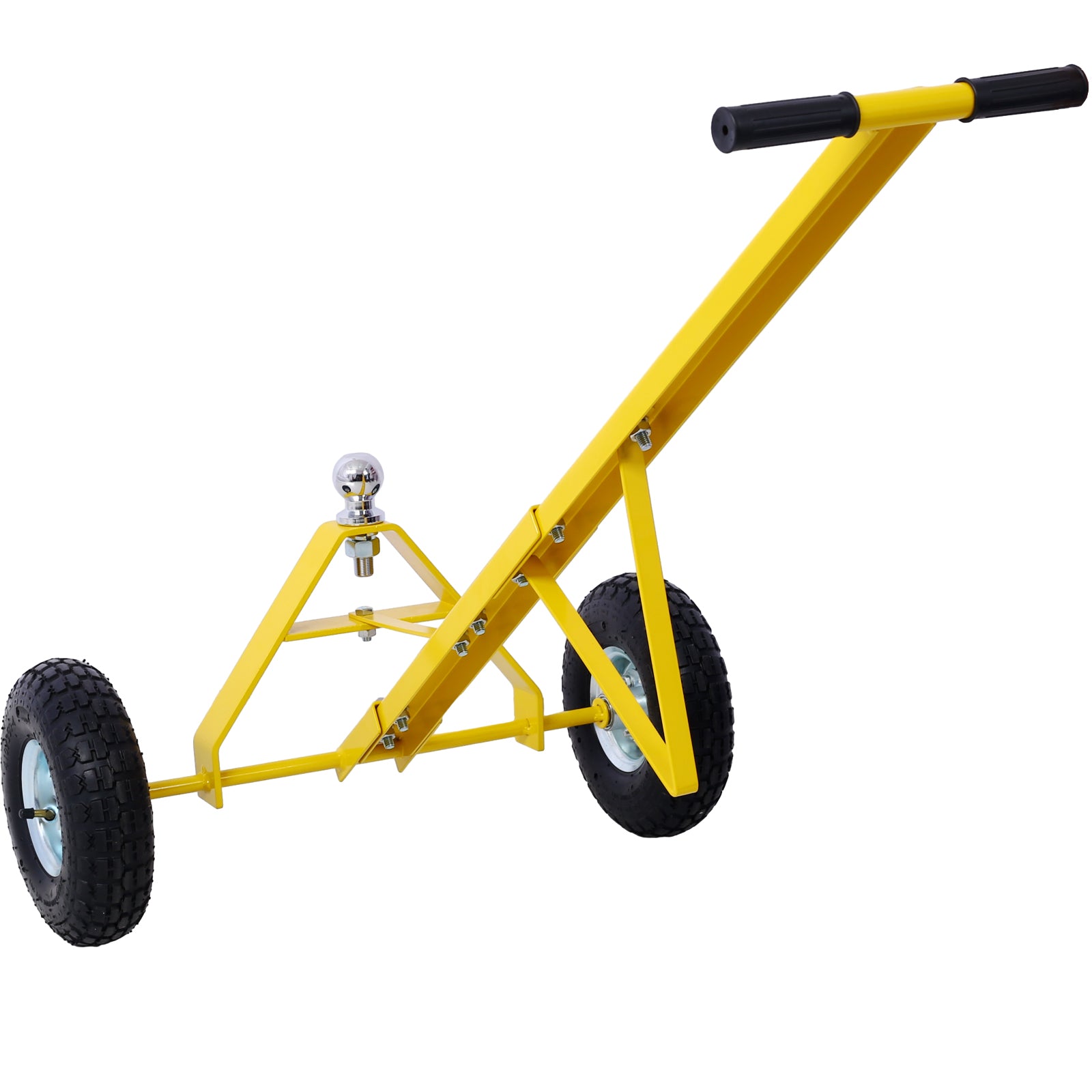 Trailer Dolly with Pneumatic Tires - 600 Lb. Maximum Tongue Weight Capacity,Yellow color