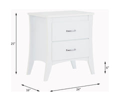 Babb White Finish Accent Table