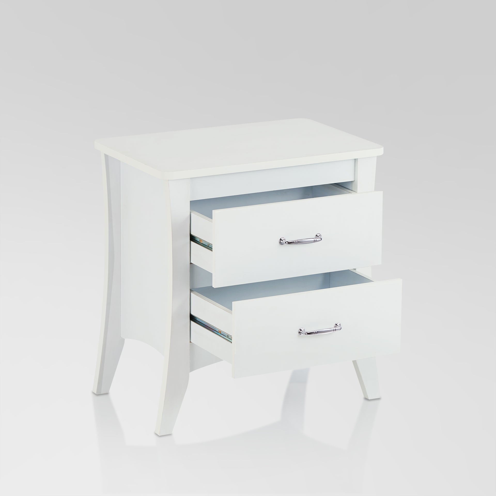 Babb White Finish Accent Table
