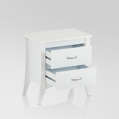 Babb White Finish Accent Table
