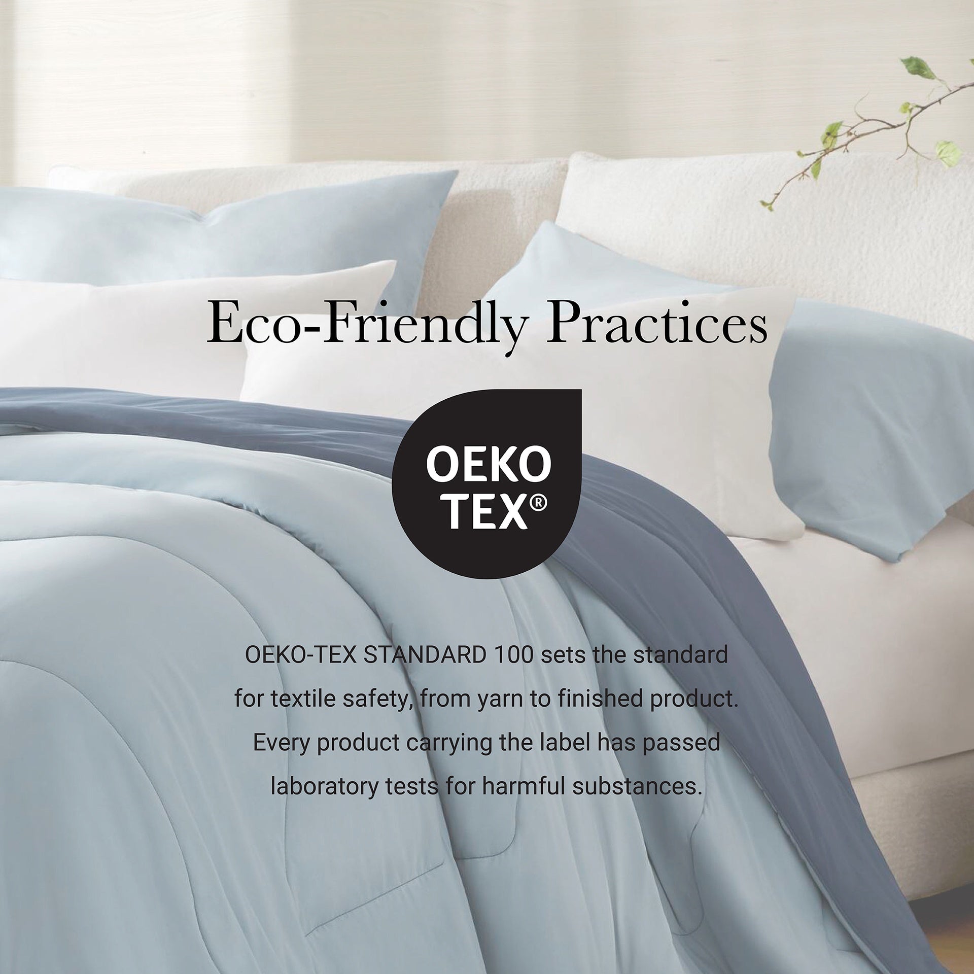 1-Piece King/Cal King Reversible Tencel Comforter Blanket,Blue