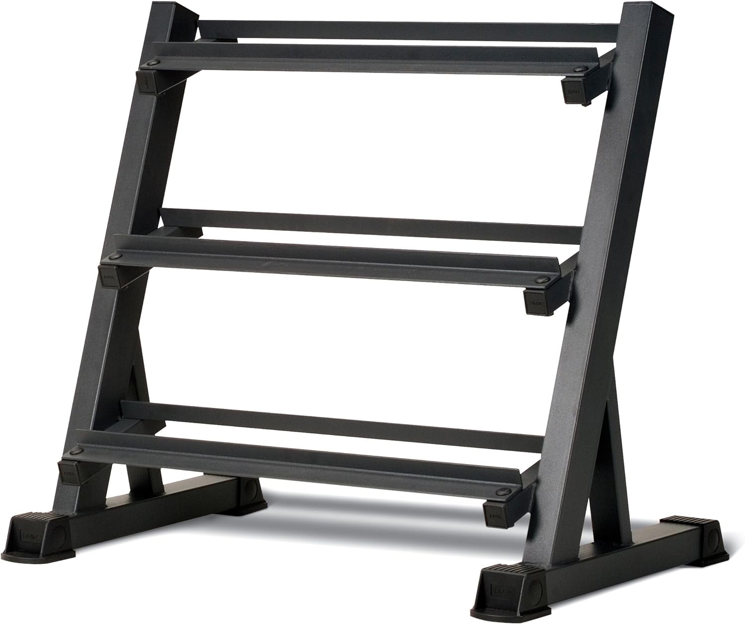 1100LB Capacity Adjustable 3-Tier Dumbbell Rack for Home Gyms  36-Inch Base Model Storage Stand
