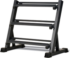 1100LB Capacity Adjustable 3-Tier Dumbbell Rack for Home Gyms  36-Inch Base Model Storage Stand